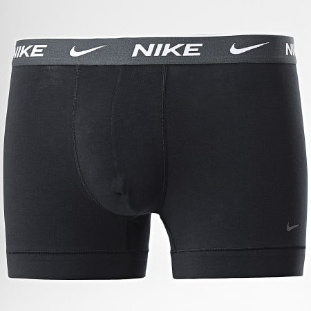 Nike - Juego de 3 bóxers de algodón elástico de uso diario KE1008 Negro
