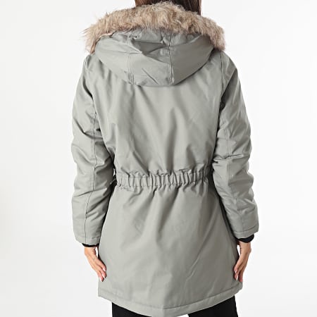 Only Parka Capuche Fourrure Femme Iris Vert Kaki