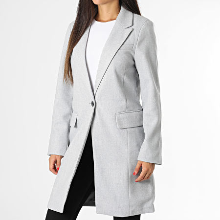 Manteau Long Femme ONLY - Marque Danoise, Tissu Polyester Recyclé - Coupe Longue Et Stylée