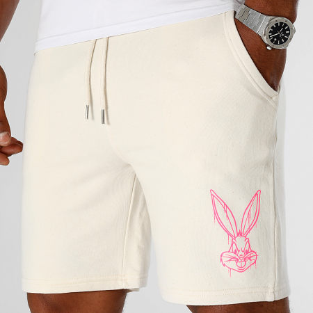 Looney Tunes - Angry Bugs Bunny Jogging Shorts Beige Rosa Fluo
