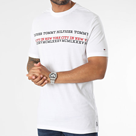 Tommy Hilfiger - Tee Shirt Center Chest Stripe 2618 Blanc