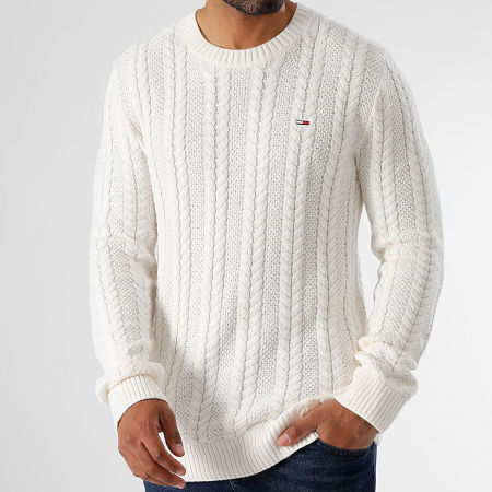 Tommy Jeans - Maglione a cavi 5059 Beige