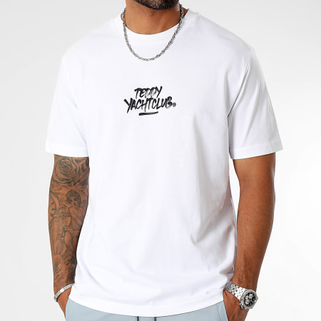 Teddy Yacht Club - Oversize Camiseta Large Script Series Blanco