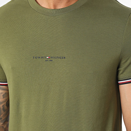 Tommy Hilfiger - Tee Shirt Manches Longues Logo 2984 Vert Kaki