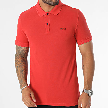 BOSS - Polo Manches Courtes Slim Prime 50468576 Rouge