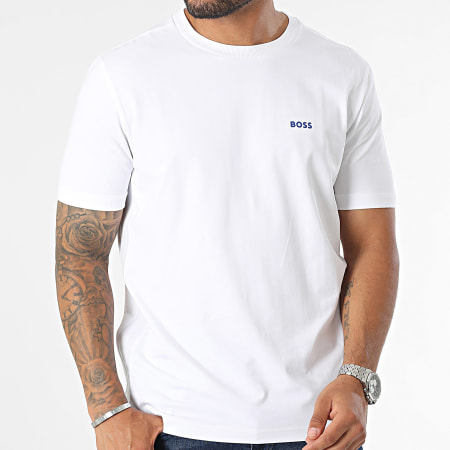 BOSS - Tee Shirt A Bandes Tape 50494529 Blanc