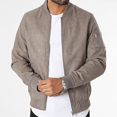 Jack And Jones - Cazadora Rocky Faux Suede Beige Taupe