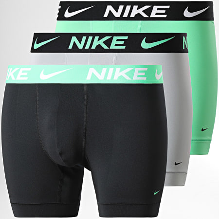 Nike - Lot De 3 Boxers Dri-Fit Essential Micro KE1157 Noir Gris Vert