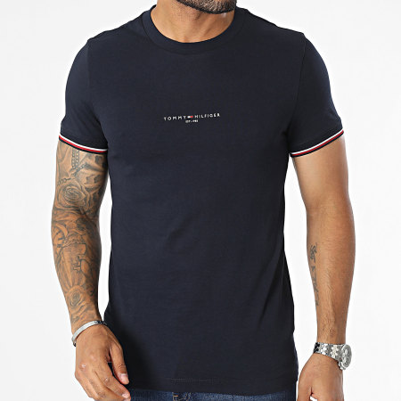 Tommy Hilfiger - Slim Logo Tipped Camiseta 2584 Azul Marino