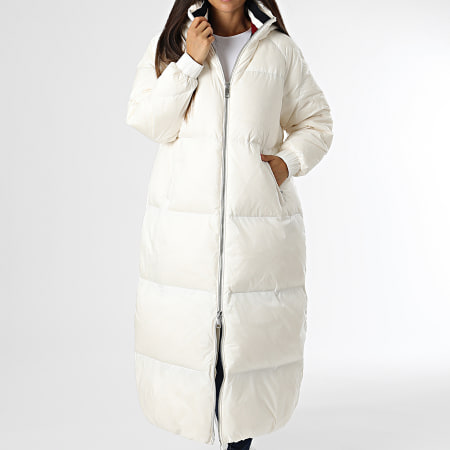 Tommy Hilfiger - Cappotto moderno da donna con cappuccio lungo 8918 Bianco