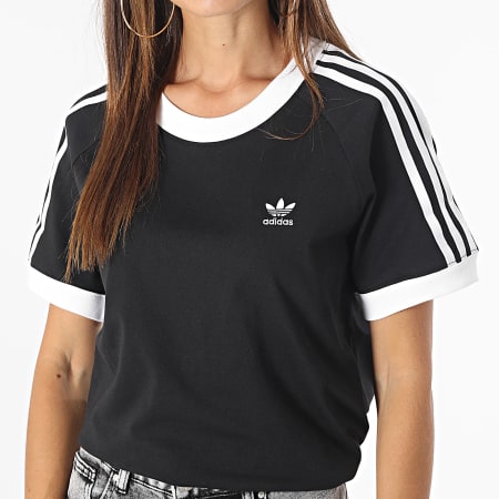 Adidas Originals - Tee Shirt A Bandes 3 Stripes IK4051 Noir
