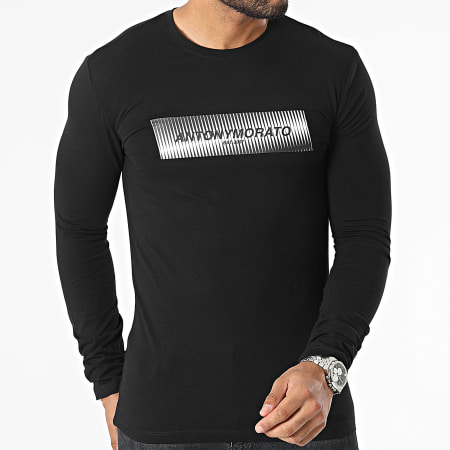 Antony Morato - Tee Shirt Manches Longues Slim Chicago MMKL00324 Noir