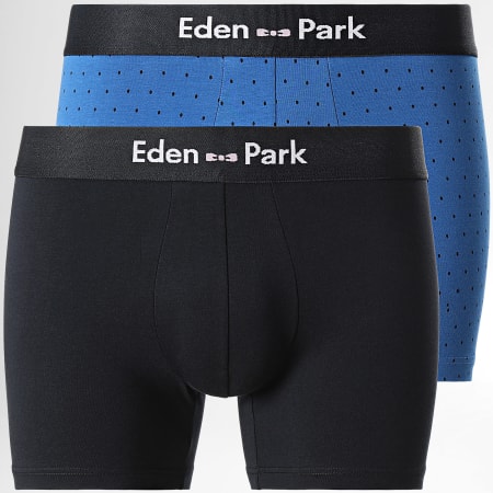 Eden Park - Lot De 2 Boxers EP1221G52P2 Bleu Marine Bleu Roi