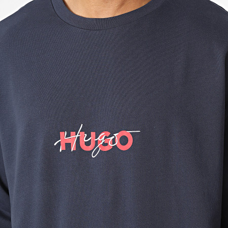 HUGO - Felpa girocollo Combine 50496979 Blu navy