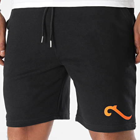 La Piraterie - Pantaloncini da jogging Wave Nero Arancione