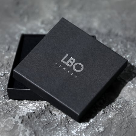 LBO - Collar de malla curvada de plata de 10 mm