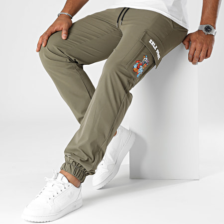 Sale Môme Paris - Pantaloni Cargo Graffiti Teddy verde Khaki