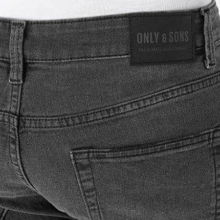 Only And Sons - Jean Regular Weft Gris Anthracite