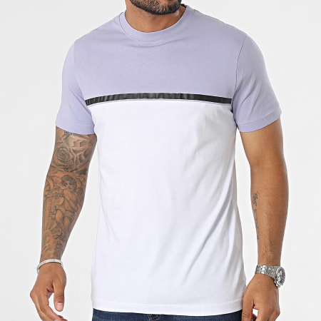 Black Industry - Camiseta blanca lila