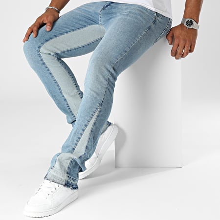 Black Industry - Jeans slim con lavaggio blu