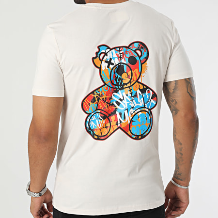Sale Môme Paris - Camiseta Beige Graffiti Teddy