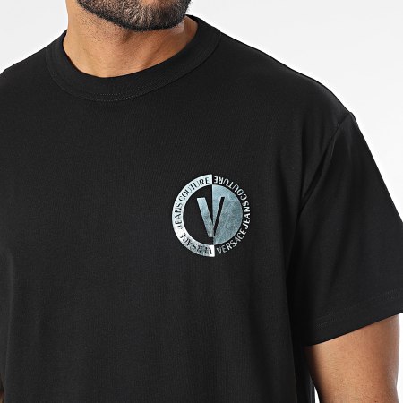 Versace Jeans Couture - Tee Shirt Vemblem 75GAHF06 Noir