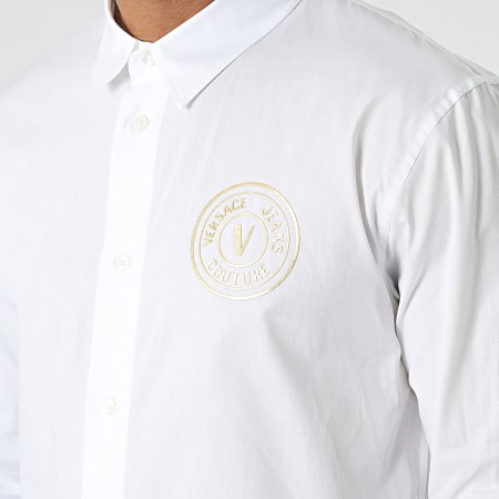 Versace Jeans Couture - Chemise Manches Longues Emblem 75GALYS2 Blanc