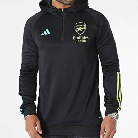 Adidas Sportswear - Arsenal HZ2191 Felpa con cappuccio e zip nera