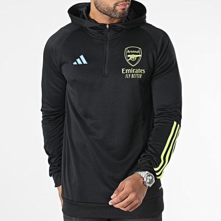 Adidas Sportswear - Arsenal HZ2191 Felpa con cappuccio e zip nera