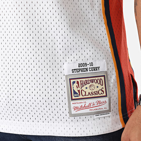 Mitchell and Ness - Camiseta de baloncesto Golden State Warriors Blanca