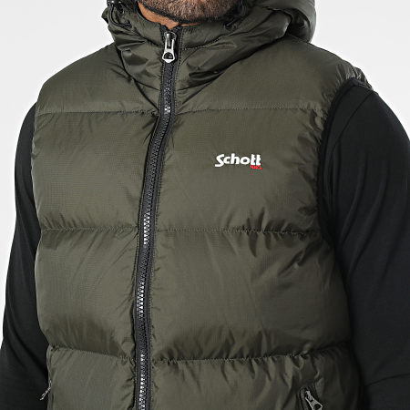 Doudoune Brillante à Capuche Schott NYC - Modèle Columbus - Style Urbain Et Chaud