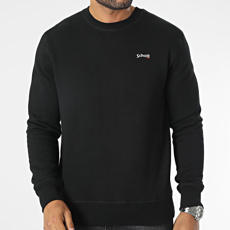 Schott NYC - Ronde hals Sweat Casual nOIR