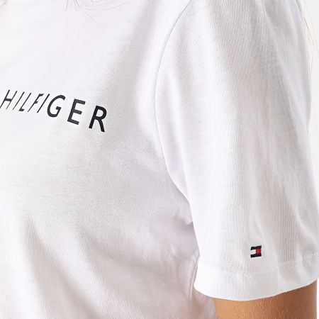 Tommy Hilfiger - Tee Shirt Femme Corp Logo 0276 Blanc