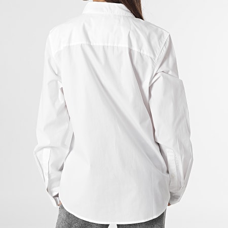 Tommy Hilfiger - Organic Co Camisa de manga larga para mujer 9673 Blanca