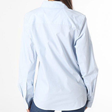 Tommy Hilfiger - Organic Co Camisa de manga larga para mujer 9673 Azul claro