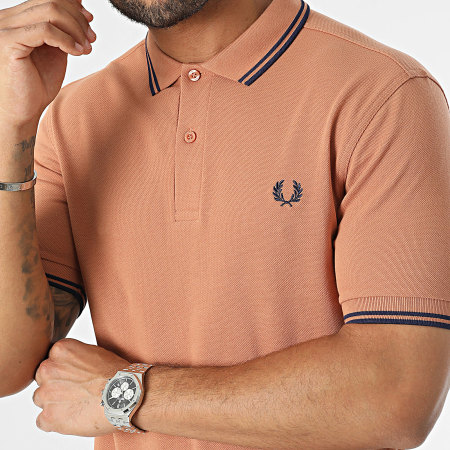 Fred Perry - Polo Manches Courtes Twin Tipped M3600 Rouille