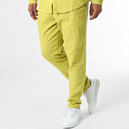 Frilivin - Set camicia e pantaloni gialli a maniche lunghe