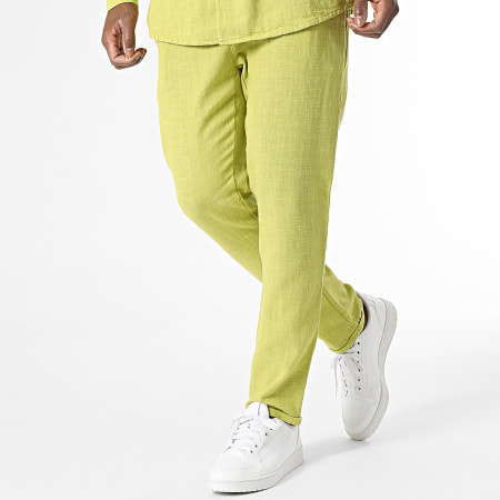 Frilivin - Set camicia e pantaloni a maniche lunghe verde chiaro