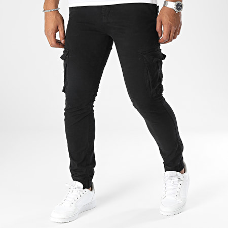 Kymaxx - Pantalon Cargo Noir