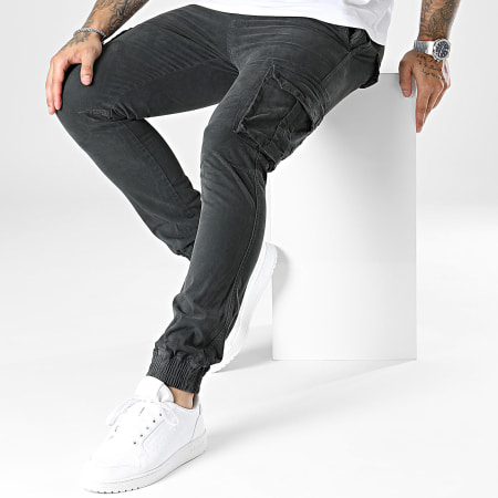 Kymaxx - Pantalon Cargo Gris