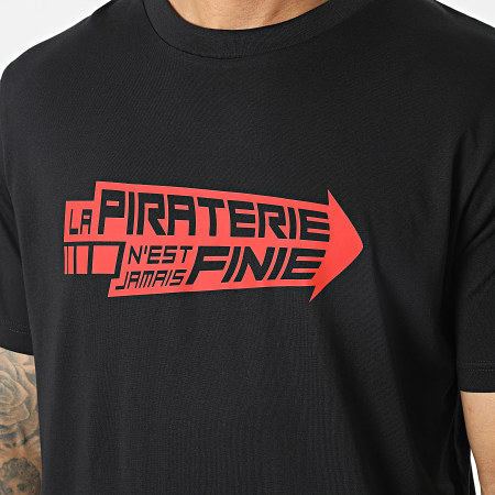 La Piraterie - Tee Shirt Oversize Large Arrow Nero Rosso