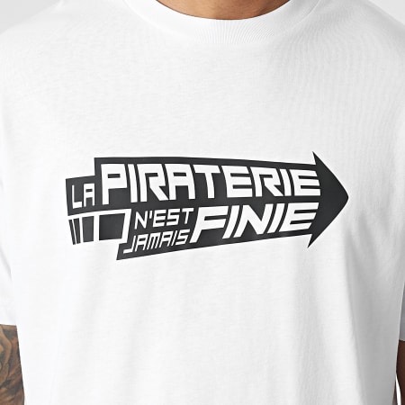 La Piraterie - Camiseta Oversize Large Arrow Blanco Negro