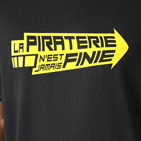 La Piraterie - Tee Shirt Oversize Large Flèche Noir Jaune