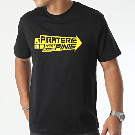 La Piraterie - Camiseta Oversize Large Arrow Negro Amarillo