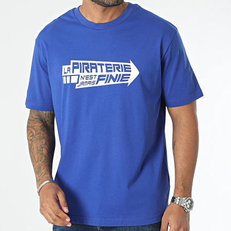 La Piraterie - Tee Shirt Oversize Large Arrow Royal Blue White