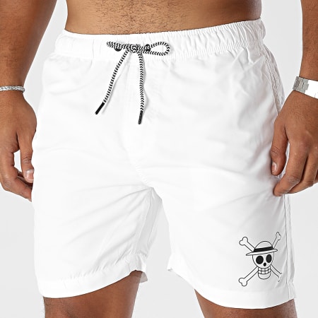One Piece - Pantaloncini da bagno con logo Bianco