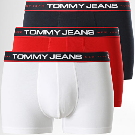 Tommy Jeans - Juego de 3 calzoncillos negros, blancos y rojos 2968