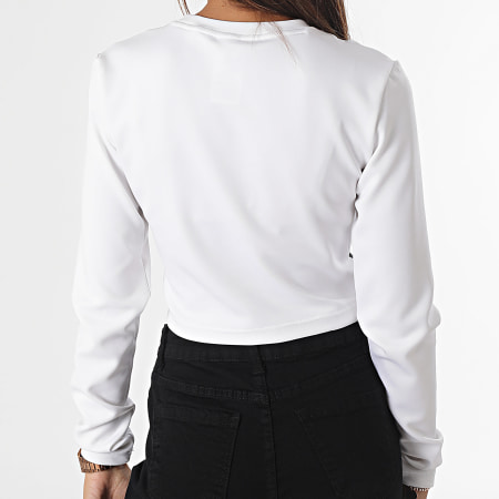 Adidas Sportswear - Tee Shirt Manches Longues Crop Femme IL6971 Blanc