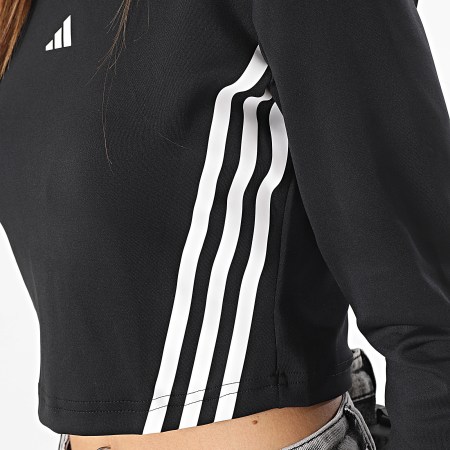 Adidas Sportswear - Tee Shirt Manches Longues Crop Femme IL6972 Noir