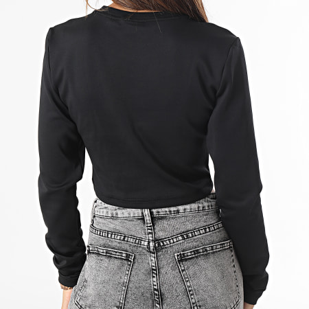 Adidas Sportswear - Tee Shirt Manches Longues Crop Femme IL6972 Noir